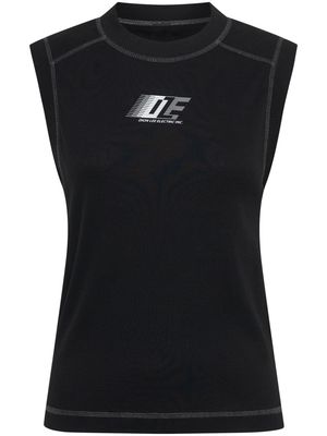 Dion Lee logo-print sleeveless T-shirt - Black