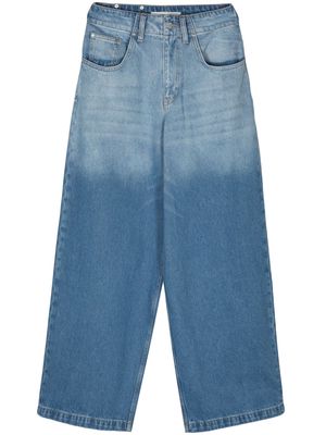 Dion Lee low-rise wide-leg jeans - Blue