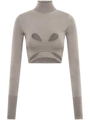 Dion Lee Mobius Loop cropped top - Grey