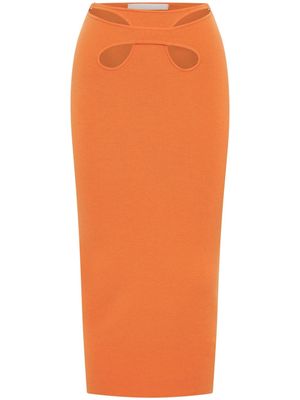 Dion Lee Mobius loop midi skirt - Orange