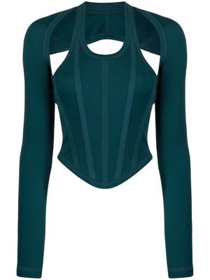 Dion Lee Modular corset top - Green