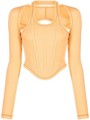 Dion Lee Modular corset top - Orange