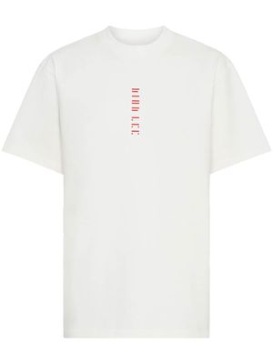 Dion Lee moon-print cotton T-shirt - WHITE/RED