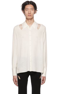 Dion Lee Off-White Cutout Cardigan