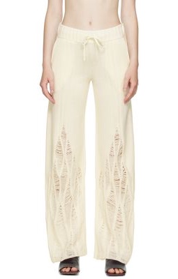 Dion Lee Off-White Distressed Lounge Pants