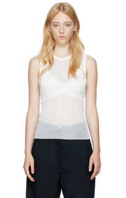 Dion Lee Off-White Rib Tank Top