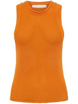 Dion Lee open-knit cotton vest - Orange