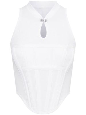 Dion Lee organic-cotton corset top - White