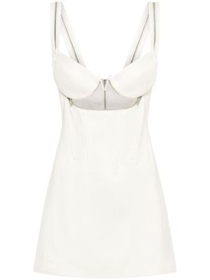 Dion Lee organic-cotton zip-detail minidress - Neutrals