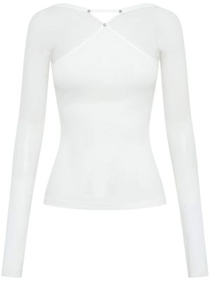 Dion Lee panelled boat-neck top - White