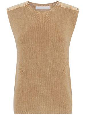 Dion Lee panelled knitted tank top - Neutrals