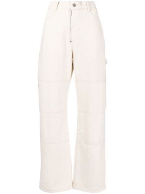 Dion Lee panelled straight-leg jeans - Neutrals