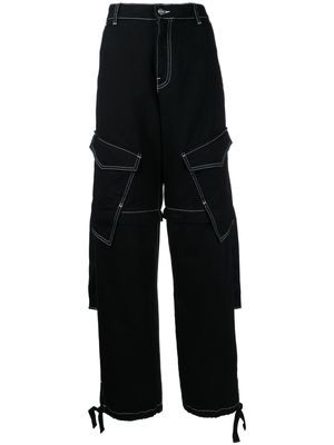Dion Lee parachute detachable cuff jeans - Black