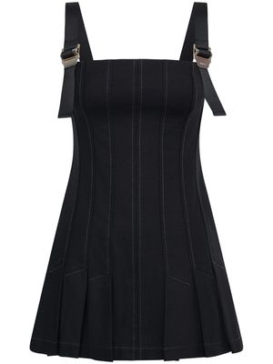 Dion Lee pleated sleeveless minidress - Black