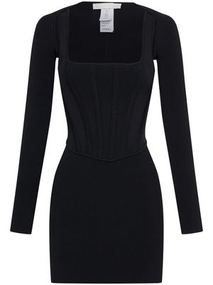 Dion Lee pointelle-knit corset minidress - Black