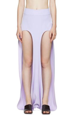 Dion Lee Purple Arch Longline Maxi Skirt