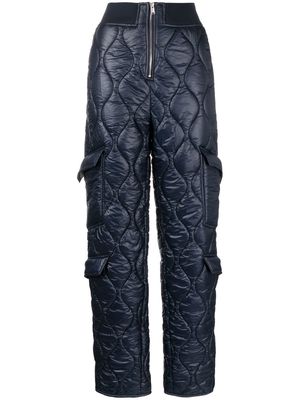 Dion Lee quilted ripstop cargo trousers - Blue