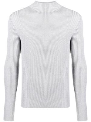 Dion Lee reflective ribbed-knit jumper - Grey