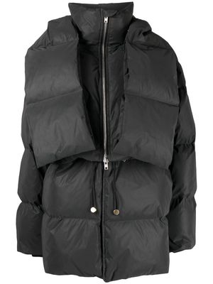 Dion Lee reflective zip-away puffer jacket - Grey