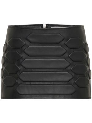 Dion Lee Reptile leather miniskirt - Black