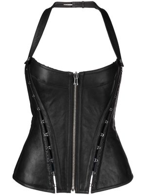 Dion Lee reversible shearling corset - Black