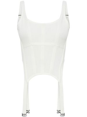 Dion Lee ribbed combat corset - White