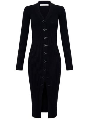 Dion Lee ribbed-knit cotton-blend dress - Black