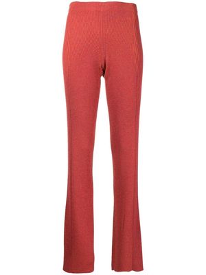 Dion Lee ribbed-knit flared trousers