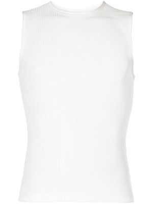 Dion Lee ribbed sheer tank top - White