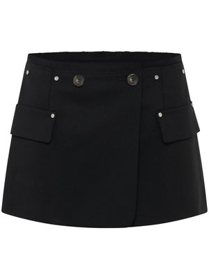 Dion Lee rivet-detail low-rise miniskirt - Black