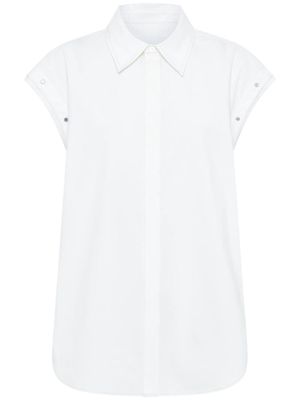 Dion Lee rivet-detailed sleeveless shirt - White