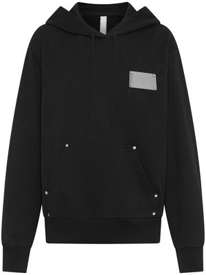 Dion Lee Rivet-embellished cotton hoodie - Black
