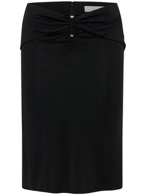 Dion Lee ruched low-rise midi skirt - Black