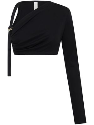 Dion Lee Safety Slider asymmetric crop top - Black