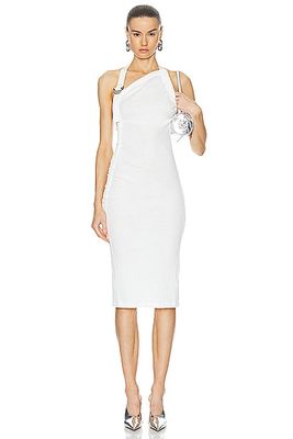 Dion Lee Safety Slider Rib Dress in Ivory