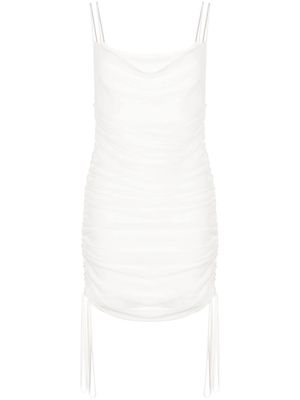 Dion Lee semi-sheer draped minidress - White