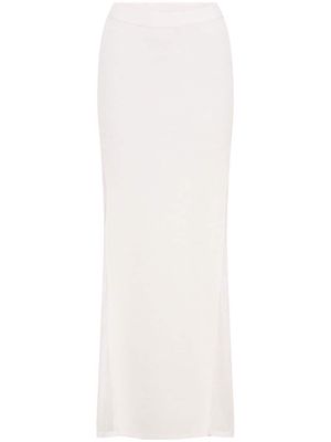 Dion Lee sheer-panelled draped maxi skirt - White