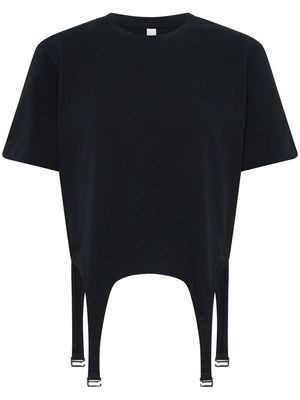 Dion Lee short-sleeved garter T-shirt - Black