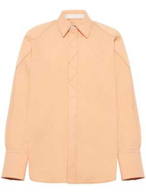 Dion Lee shoulder-pad point-collar shirt - Orange