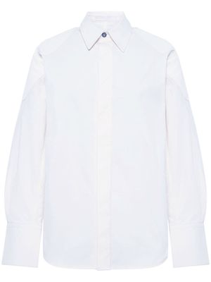 Dion Lee shoulder-pad point-collar shirt - White