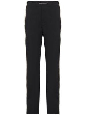 Dion Lee side-stripe wool-blend trousers - Black