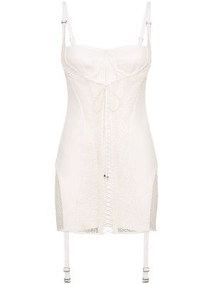 Dion Lee sleeveless corset-style minidress - White