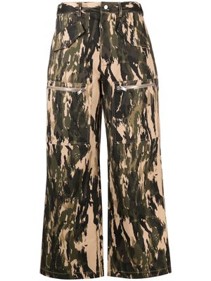 Dion Lee slouch-pocket trousers - Green
