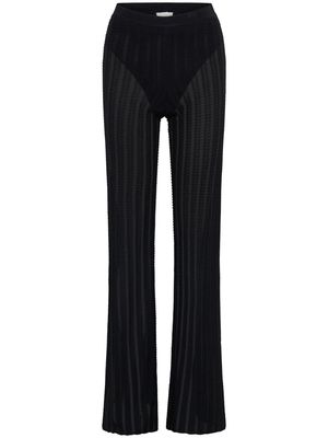 Dion Lee Snakeskin semi-sheer trousers - Black