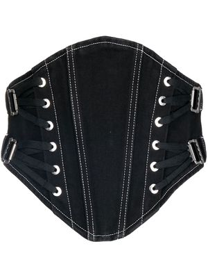 Dion Lee strapless denim corset - Black