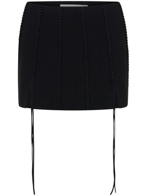 Dion Lee striped knitted miniskirt - Black