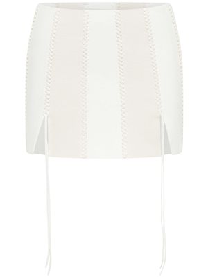 Dion Lee striped knitted miniskirt - Neutrals