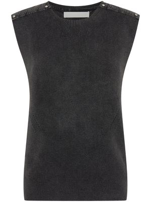 Dion Lee stud-detailed knitted tank top - Grey