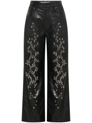 Dion Lee studded leather trousers - Black