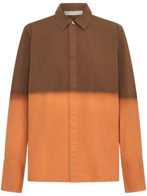 Dion Lee Sunfade two-tone shirt - Brown
